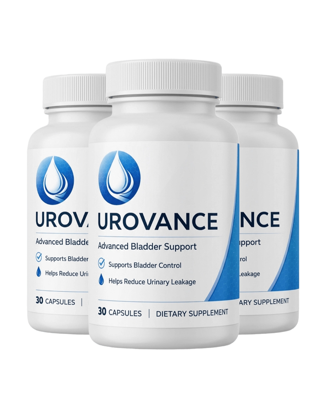 Three Urovance Capsules bottles – Advanced Bladder Support dietary supplement